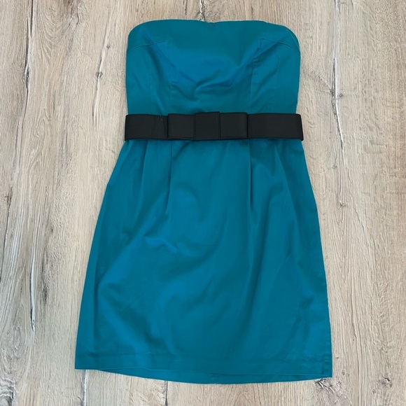 IZ Byer Teal Cocktail Party Dress Sz 7 - Picture 1 of 5